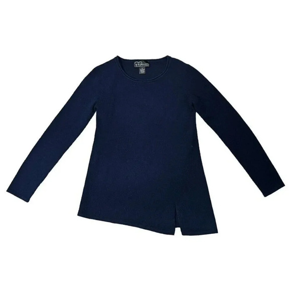 Philosophy By Cashmere Republic Long Tunic Sweater Dark Gray Size Small Slit - Picture 2 of 8